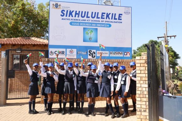 Learners from Sikhululekile school