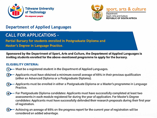 2026 DSAC Language Bursary